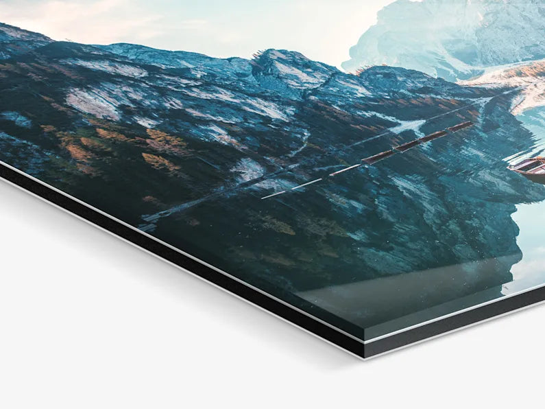 Prints Under Acrylic Glass with Aluminum Railing on Back for Easy Hanging