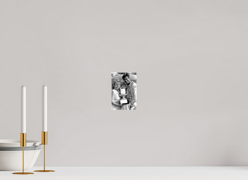 4 x 6″, Black & White under Acrylic Glass Bobby Allison wins Talladega Aug 1971 - Photo under acrylic glass or framed