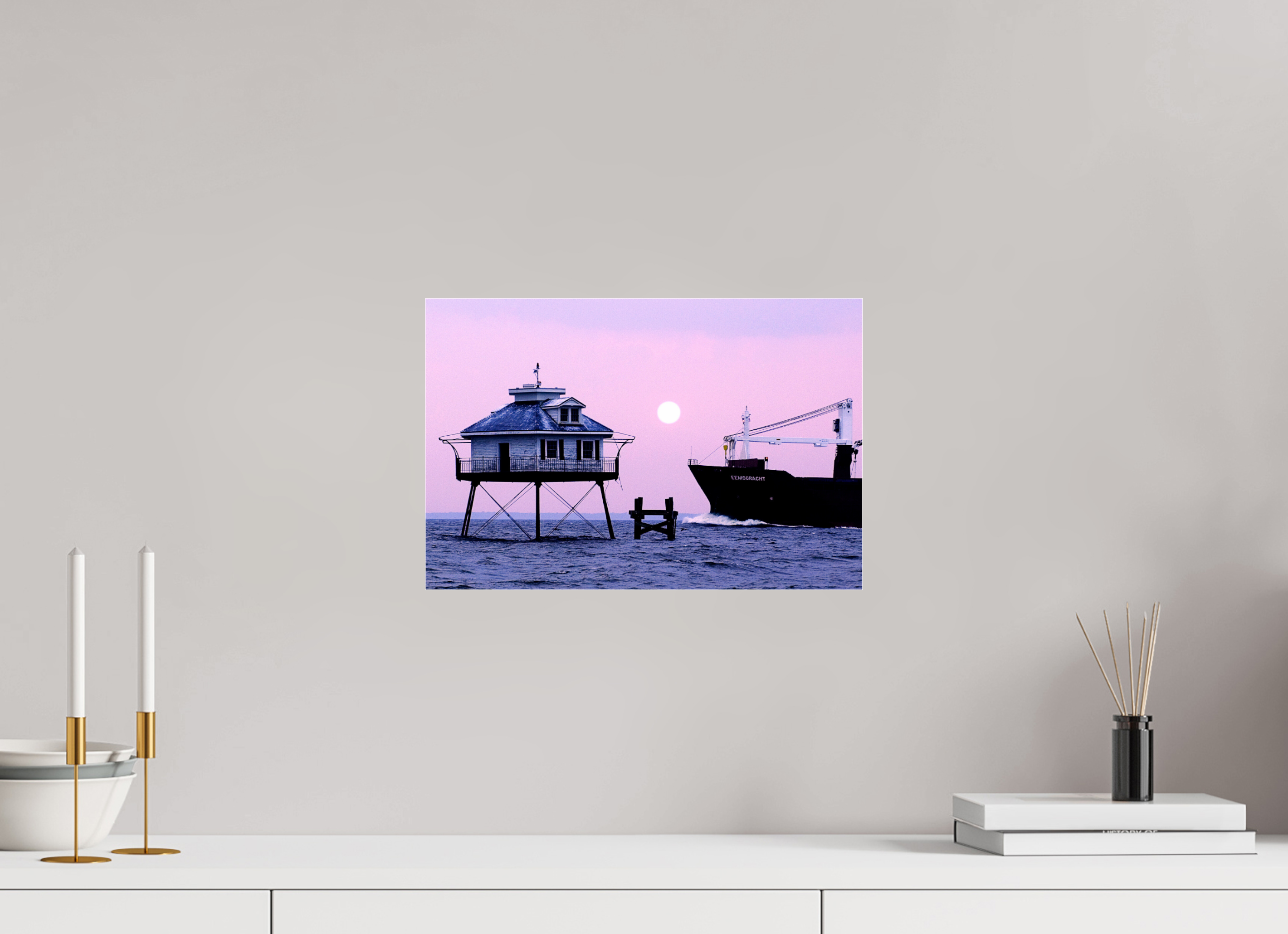 15 x 10″, Photo Print Under Acrylic Glass Middle Bay Lighthouse